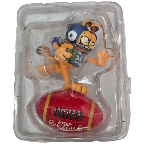 Garfield Football Player Christmas Ornament Cat Trim-A-Tree Paws 1996 Vtg - Picture 4 of 15